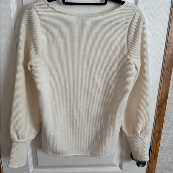 Madewell Ivory Ribbed Sweater - Picture 5 of 5